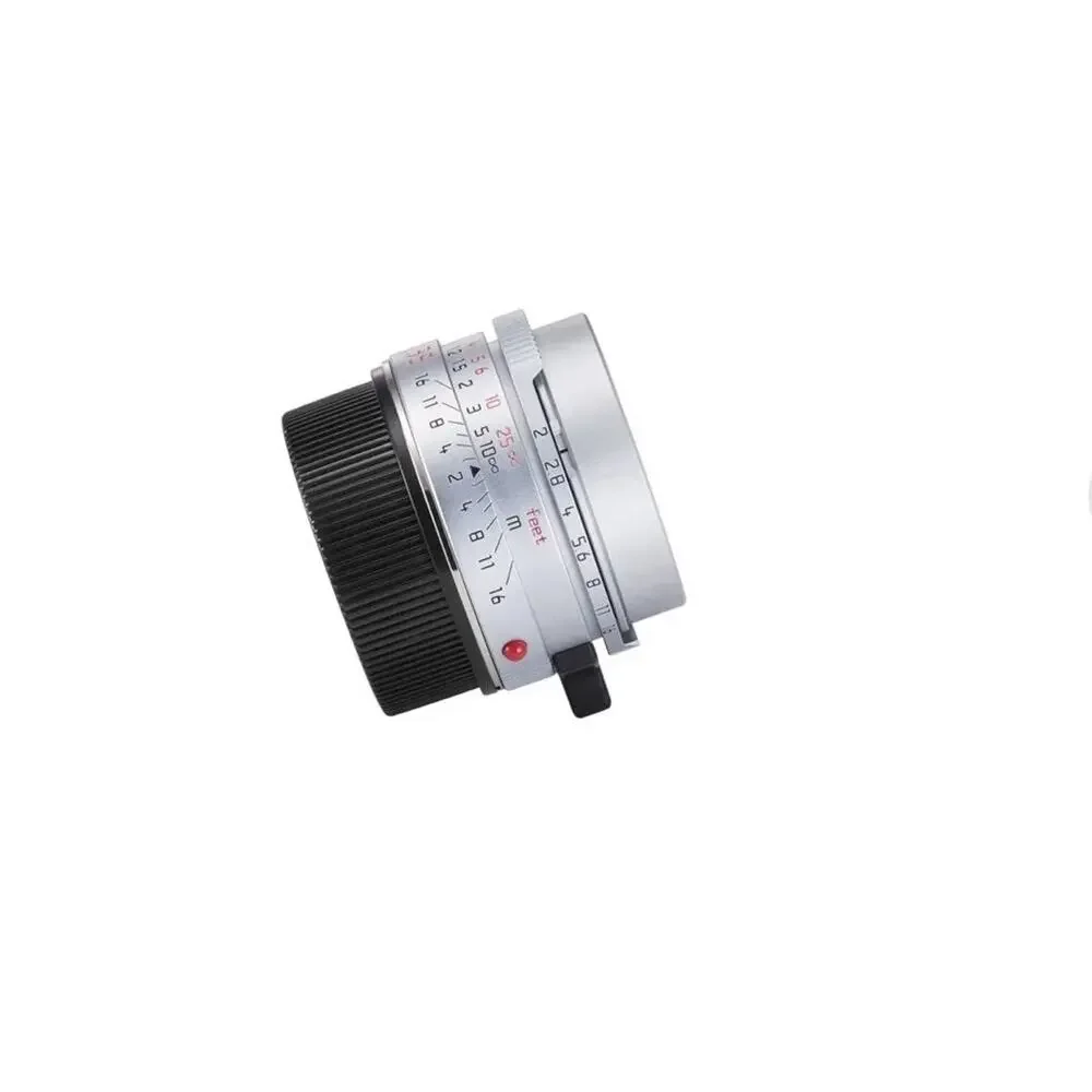 Mandler 35mm f/2 7-Element Lens Silver Chrome M-Mount with 12504 Hood Set - NIB